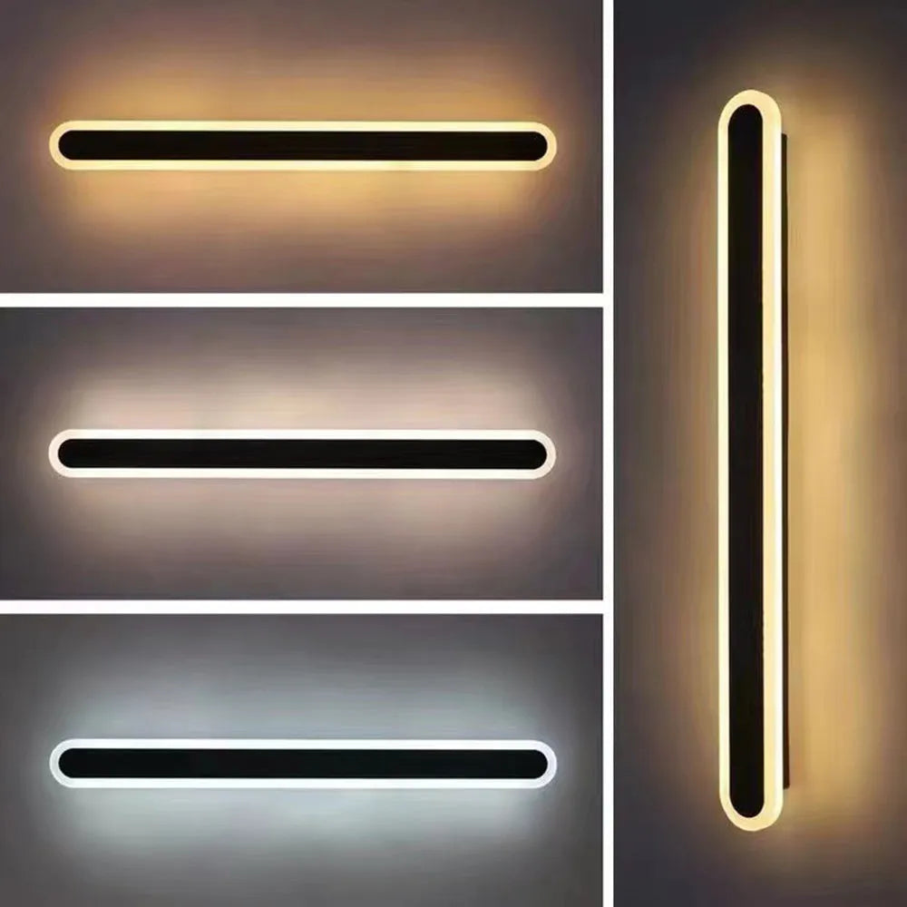 Virell Linear Oval Outdoor Wall Light Weatherproof For Patio Garden Hallways