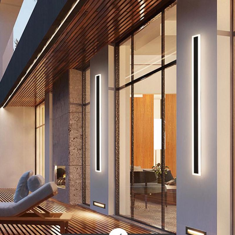 Arctica Linear Outdoor Wall Light With Clear Acrylic Pane