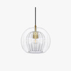 Aurora Glass Globe Pendant Light In Clear Or Amber