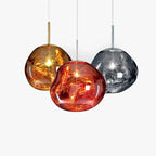 LavaFlow Pendant Lights in Four Colours with Warm Glass Glow