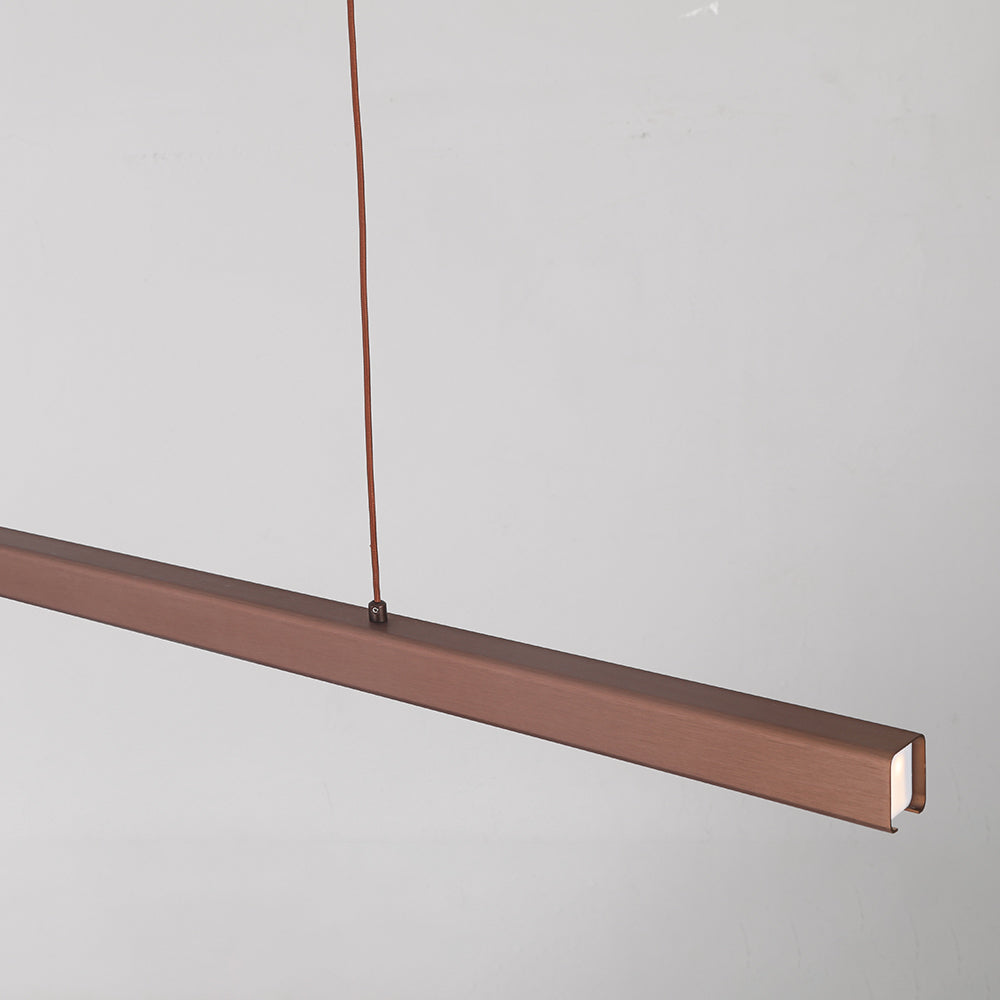 Lorien Modern Linear Metal LED Pendant Light Dimmable in Black Brown