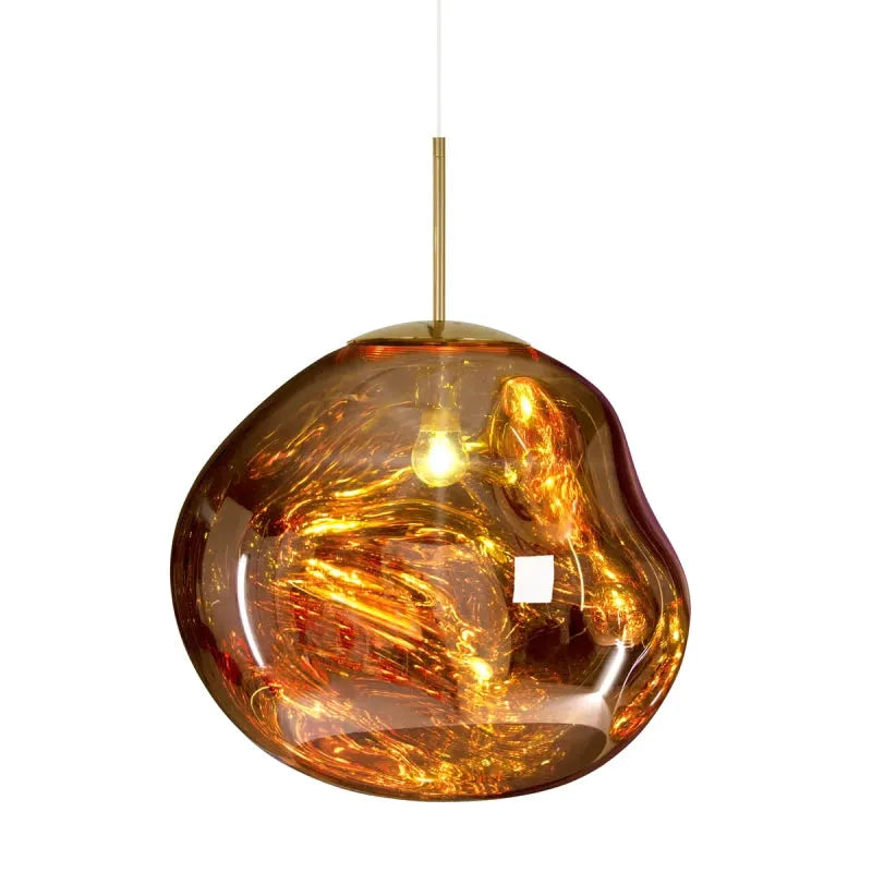 LavaFlow Pendant Lights in Four Colours with Warm Glass Glow