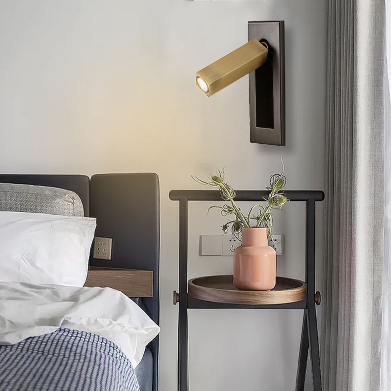 Astrae Nova Rotatable Bedside Sconce Cylindrical Or Square