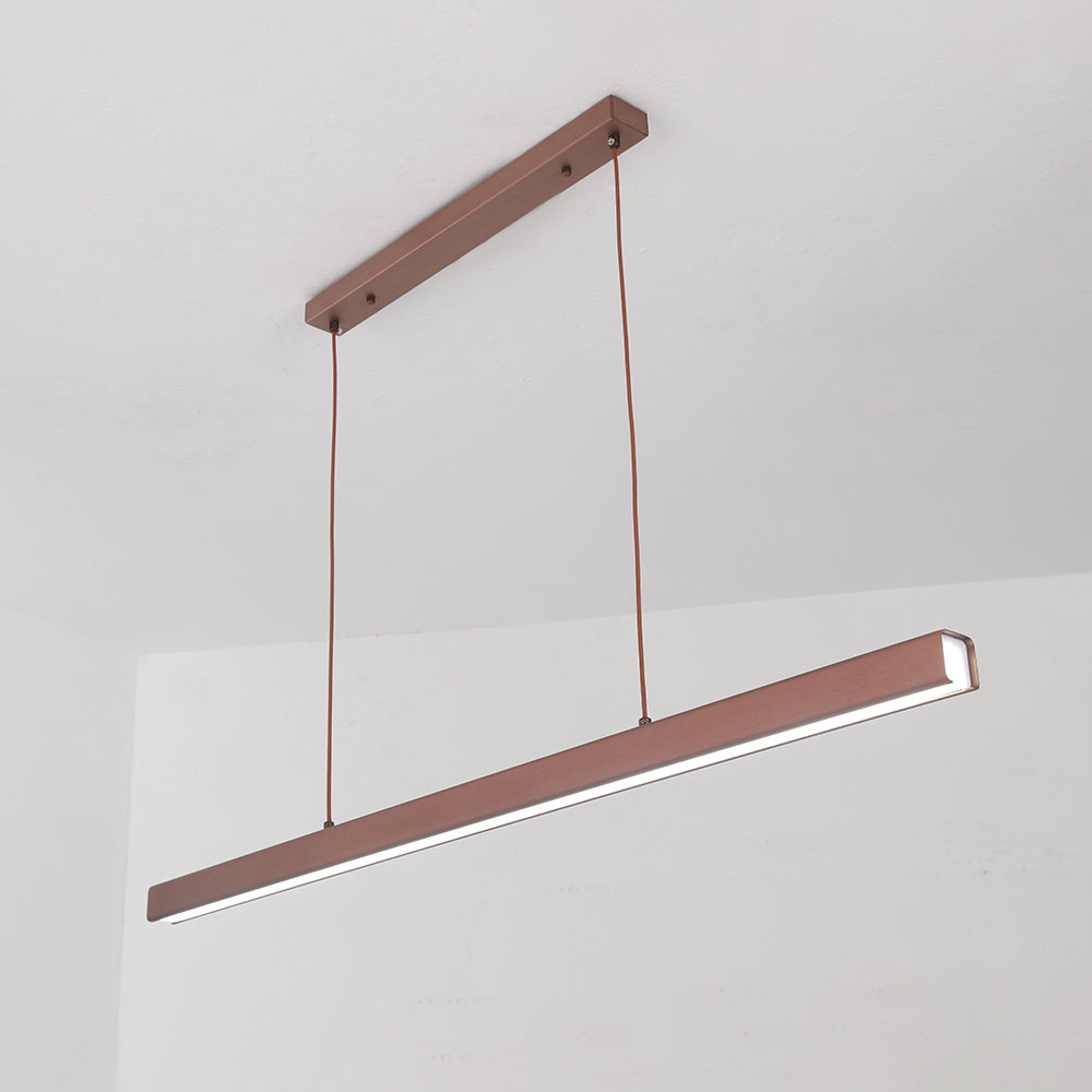 Lorien Modern Linear Metal LED Pendant Light Dimmable in Black Brown