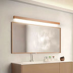 Liora Linear Mirror Vanity Wall Lamp With Wood Front