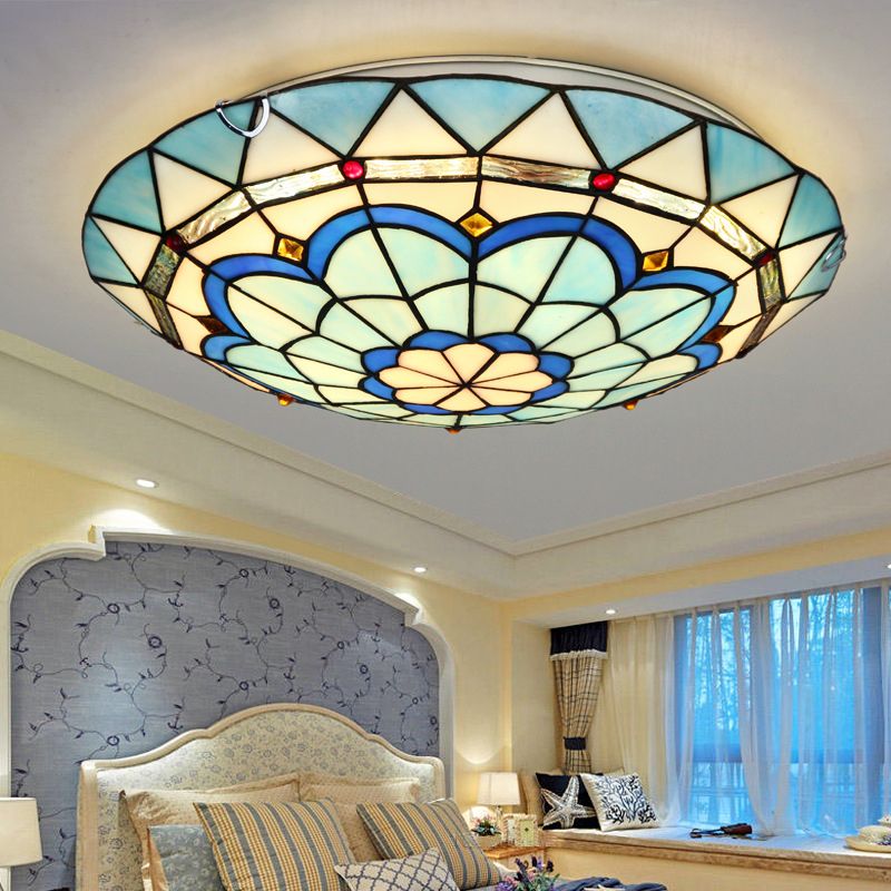 Aurelia Glass Flush Mount Ceiling Light With Colorful Accents