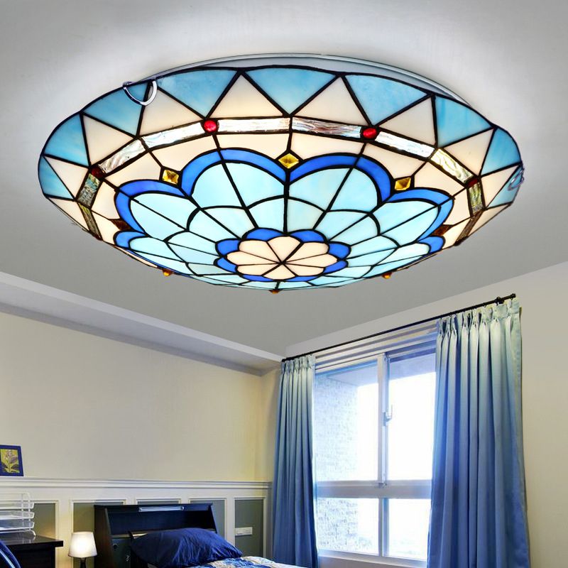 Aurelia Glass Flush Mount Ceiling Light With Colorful Accents