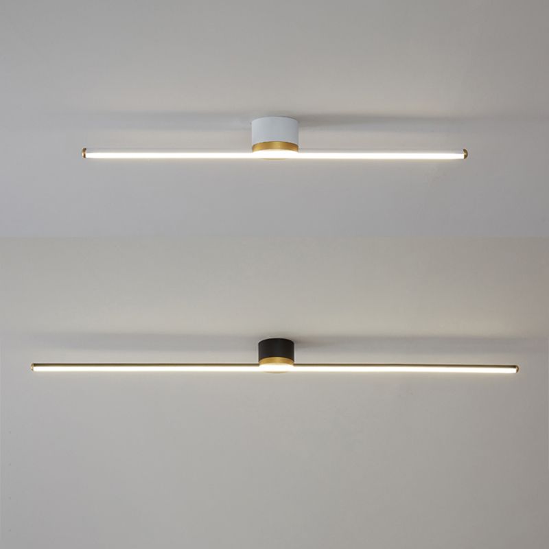 LumaLine Modern Linear Flush Mount Ceiling Light With Integrated LED