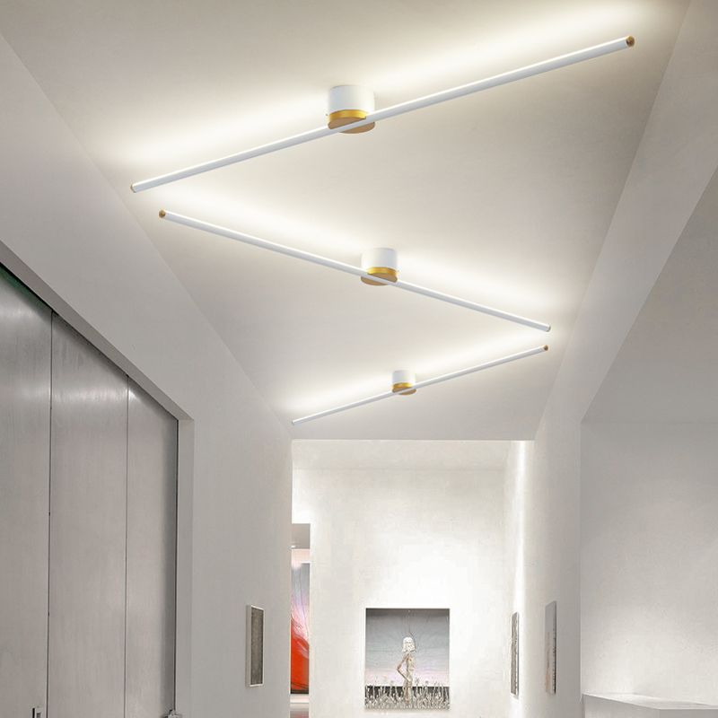 LumaLine Modern Linear Flush Mount Ceiling Light With Integrated LED