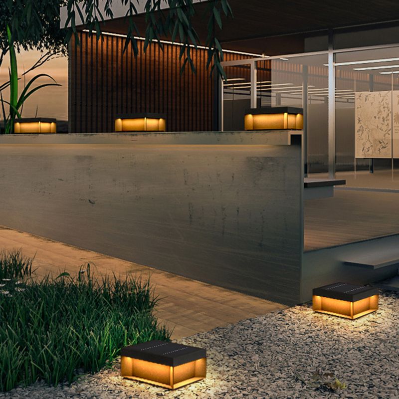 Asterra Solar Outdoor Post Lights With Modern Square Design