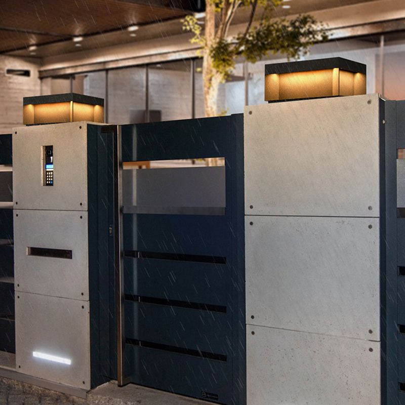 Asterra Solar Outdoor Post Lights With Modern Square Design