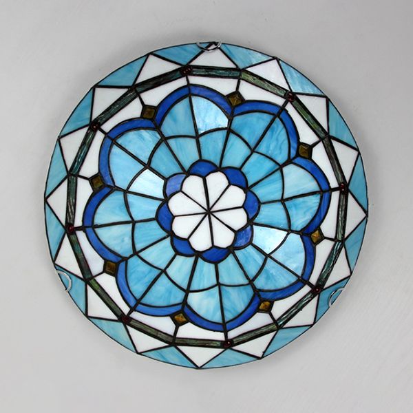 Aurelia Glass Flush Mount Ceiling Light With Colorful Accents