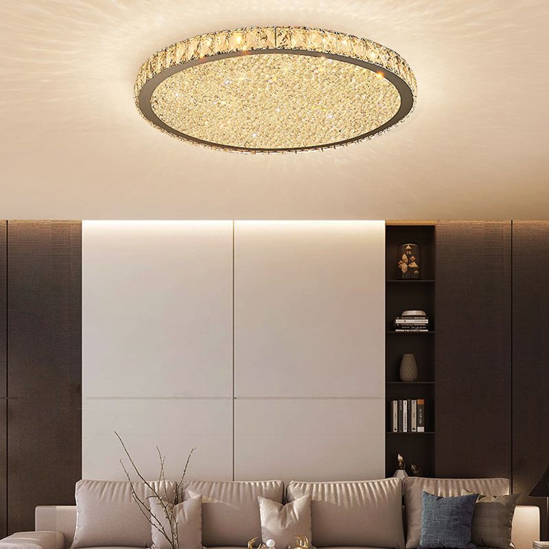 Aurelia Octagonal Crystal Halo Ceiling Light In Gold Or Silver