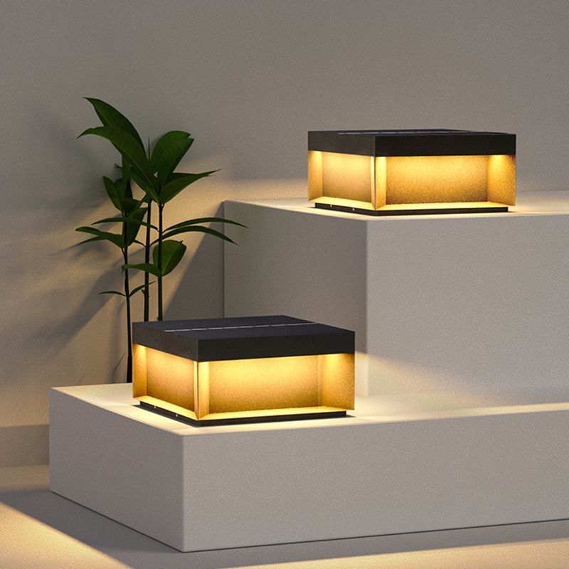 Asterra Solar Outdoor Post Lights With Modern Square Design