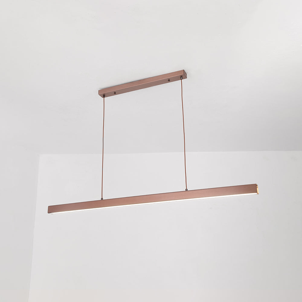 Lorien Modern Linear Metal LED Pendant Light Dimmable in Black Brown