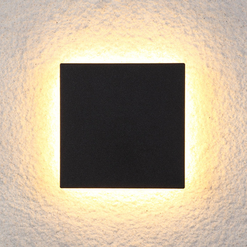 Aeris Outdoor Wall Light Minimalist Round or Square LED in Black and White