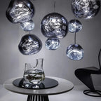 LavaFlow Pendant Lights in Four Colours with Warm Glass Glow