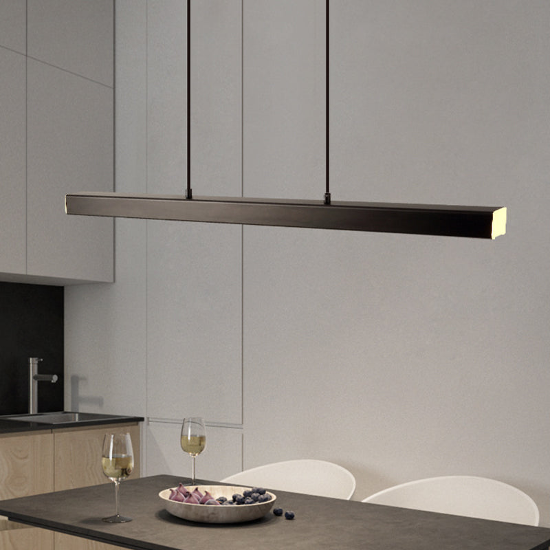 Lorien Modern Linear Metal LED Pendant Light Dimmable in Black Brown