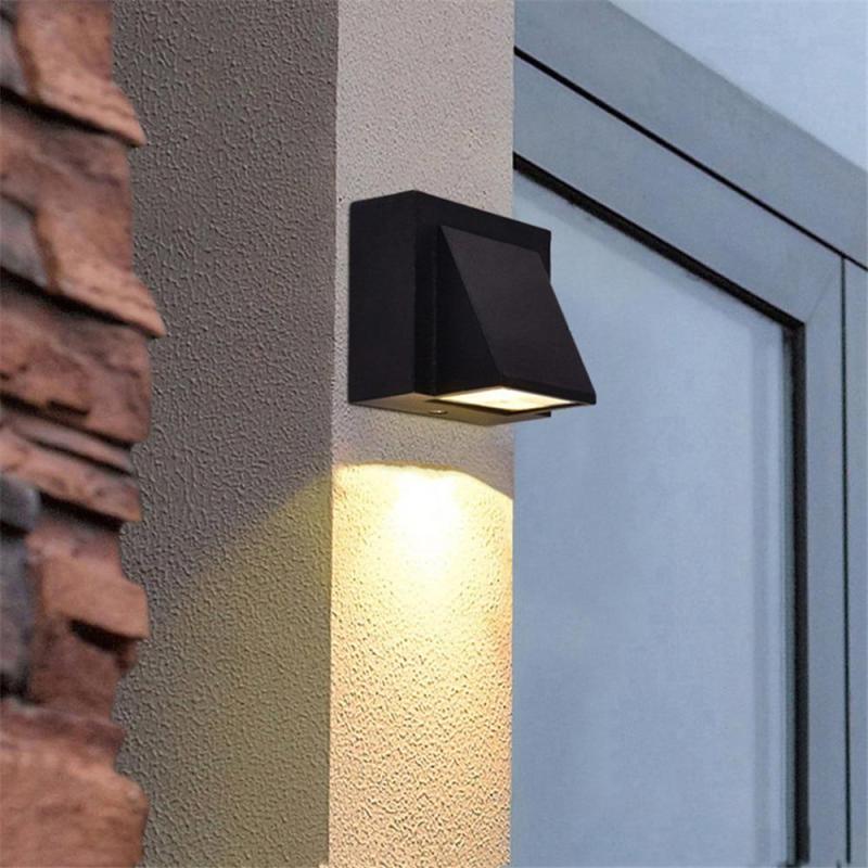Aeronix Modern Black Metal LED Outdoor Wall Light Fixture