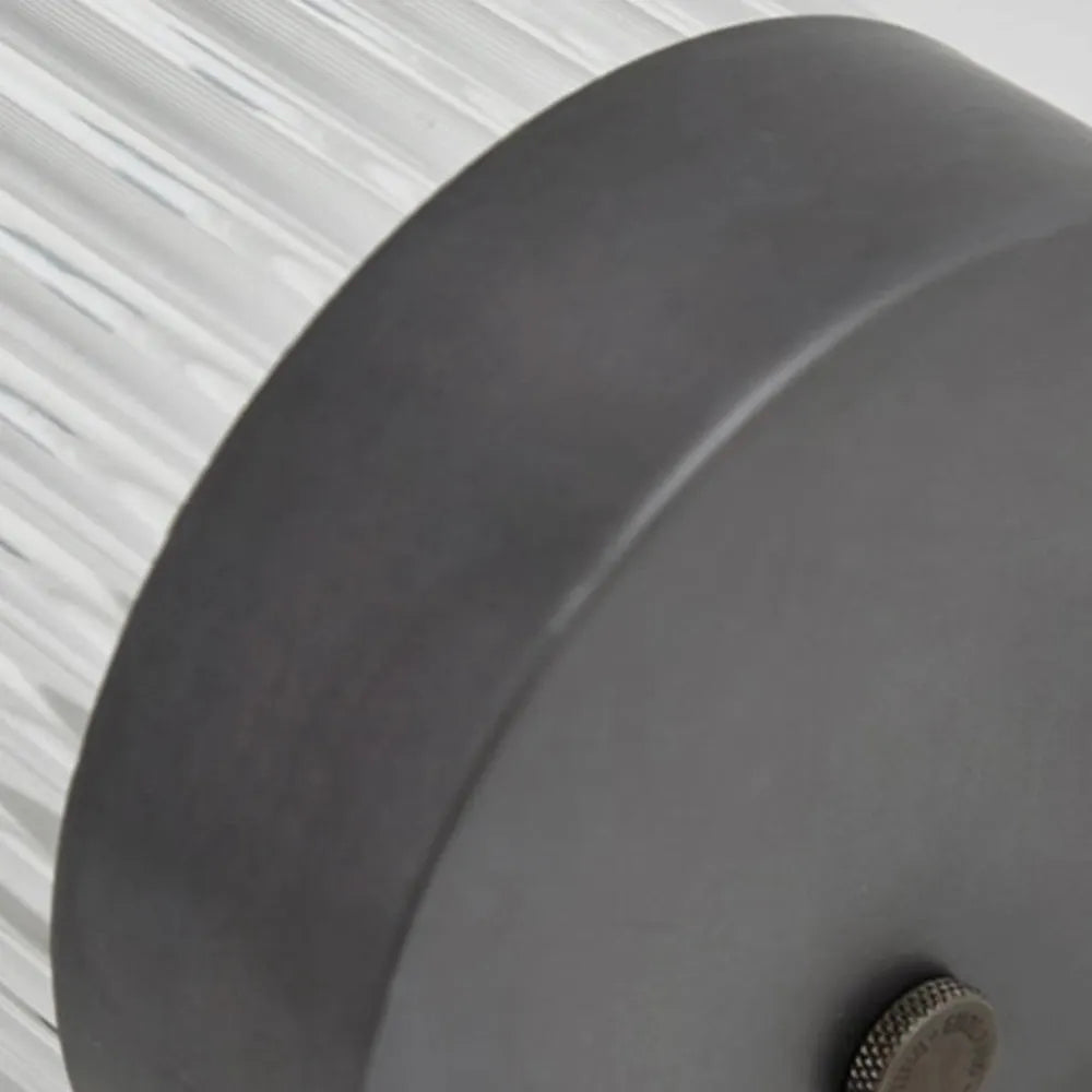 Nyra Modern Semi-Cylindrical Outdoor Wall Light Metal and Glass Black Finish