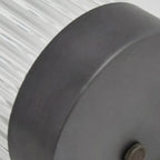 Nyra Modern Semi-Cylindrical Outdoor Wall Light Metal and Glass Black Finish