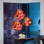 LavaFlow Pendant Lights in Four Colours with Warm Glass Glow