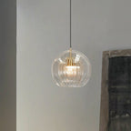 Aurora Glass Globe Pendant Light In Clear Or Amber