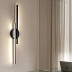 Asterra Nordic Disc and Linear LED Wall Lamp in Black and White