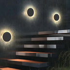 Aeris Outdoor Wall Light Minimalist Round or Square LED in Black and White