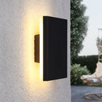 Aeris Outdoor Wall Light Minimalist Round or Square LED in Black and White