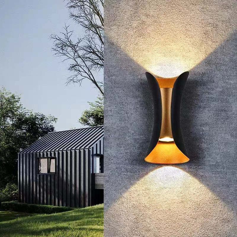Kirira Curve Outdoor Wall Light LED Lamp IP65 Rated Hardwire