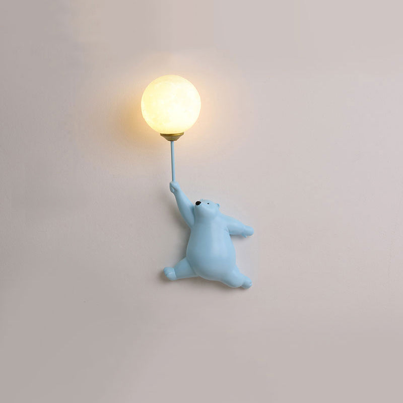 CubGlow Bear Balloon Wall Reading Lamp In White Pink Or Blue