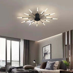 AstraSpire Spiral Flush Mount Ceiling Light In Black And Gold
