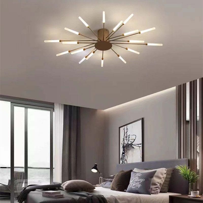 AstraSpire Spiral Flush Mount Ceiling Light In Black And Gold