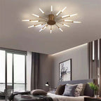 AstraSpire Spiral Flush Mount Ceiling Light In Black And Gold