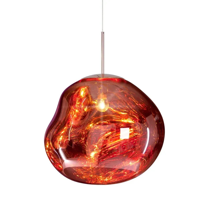 LavaFlow Pendant Lights in Four Colours with Warm Glass Glow
