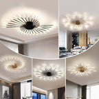 AstraSpire Spiral Flush Mount Ceiling Light In Black And Gold