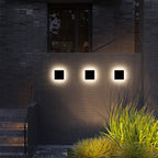 Aeris Outdoor Wall Light Minimalist Round or Square LED in Black and White