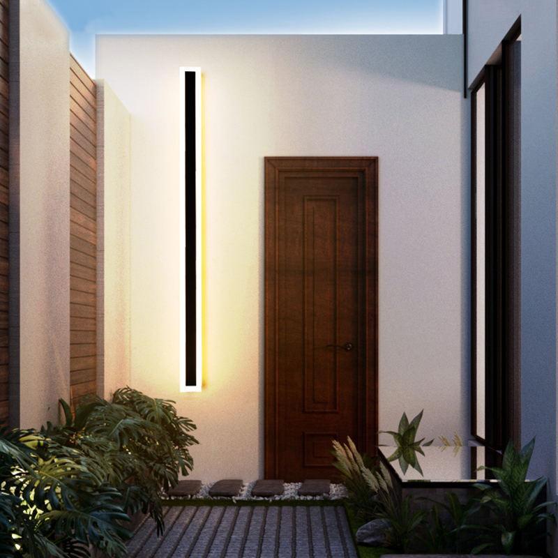Arctica Linear Outdoor Wall Light With Clear Acrylic Pane