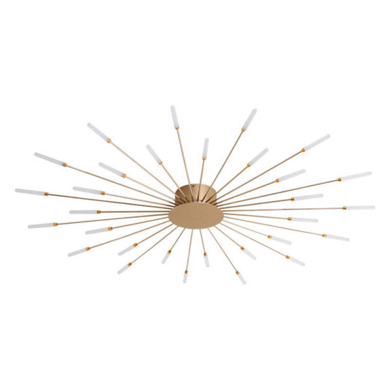 AstraSpire Spiral Flush Mount Ceiling Light In Black And Gold