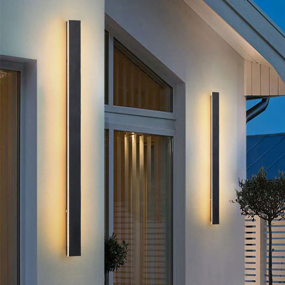 NovaLine Linear LED Outdoor Wall Light In Black With Timeless Design