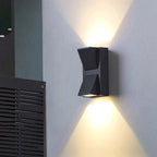 Aeronix Modern Black Metal LED Outdoor Wall Light Fixture
