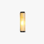 Nyra Modern Semi-Cylindrical Outdoor Wall Light Metal and Glass Black Finish