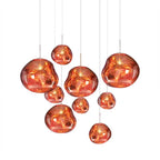 LavaFlow Pendant Lights in Four Colours with Warm Glass Glow