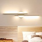 Asterra Nordic Disc and Linear LED Wall Lamp in Black and White