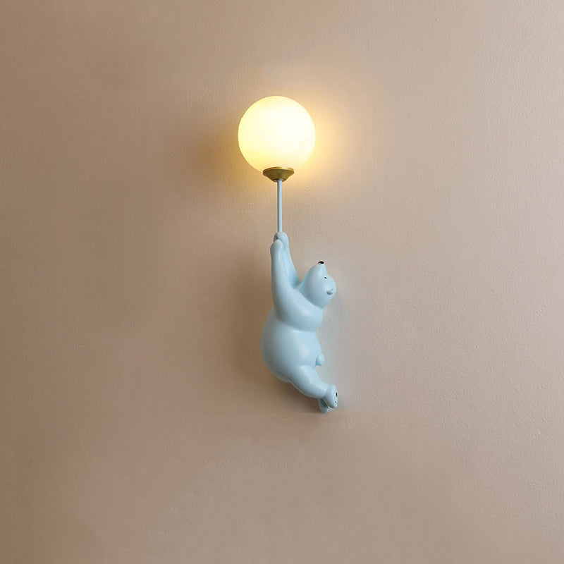 CubGlow Bear Balloon Wall Reading Lamp In White Pink Or Blue
