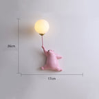 CubGlow Bear Balloon Wall Reading Lamp In White Pink Or Blue