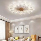 AstraSpire Spiral Flush Mount Ceiling Light In Black And Gold