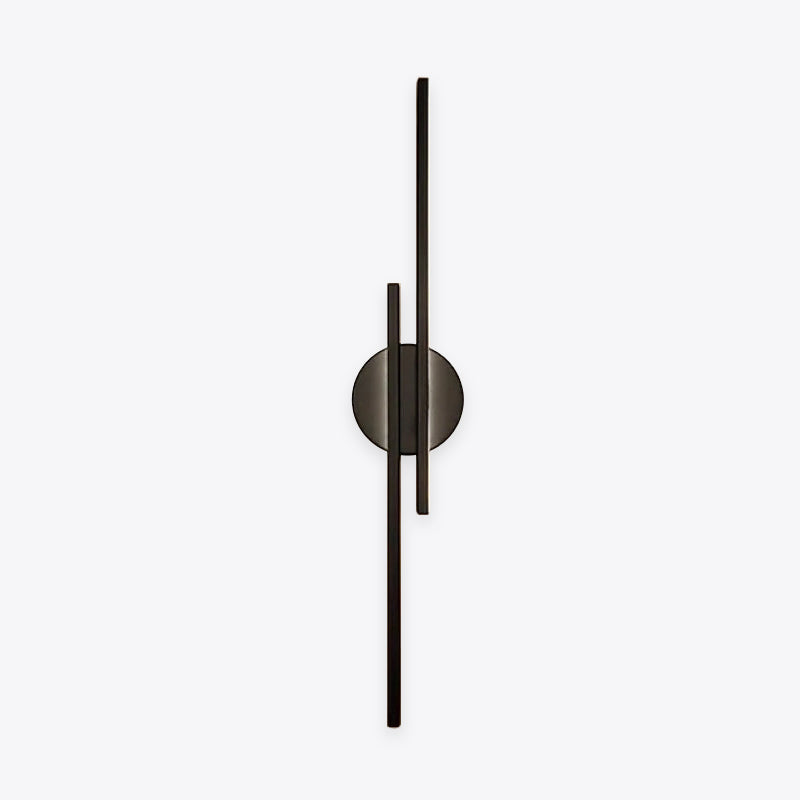 Asterra Nordic Disc and Linear LED Wall Lamp in Black and White
