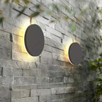 Aeris Outdoor Wall Light Minimalist Round or Square LED in Black and White